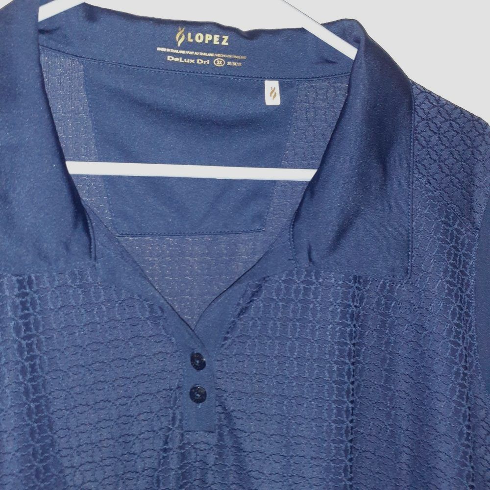 Linda Lopez Golf Shirt Xxl 3x blue sleeveless top - Picture 3 of 4